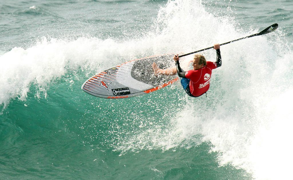 Jackson Close on his way to taking out the Open Mens SUP event. Photo: Contributed Jackson Close on his way to taking out the Open Mens SUP event. Photo: Contributed
