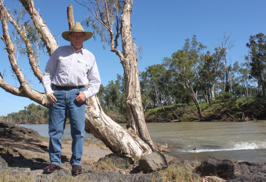 Image for sale: Sir Graham McCamley by the river on Tartrus. Photo Kathleen Calderwood / Rural Weekly