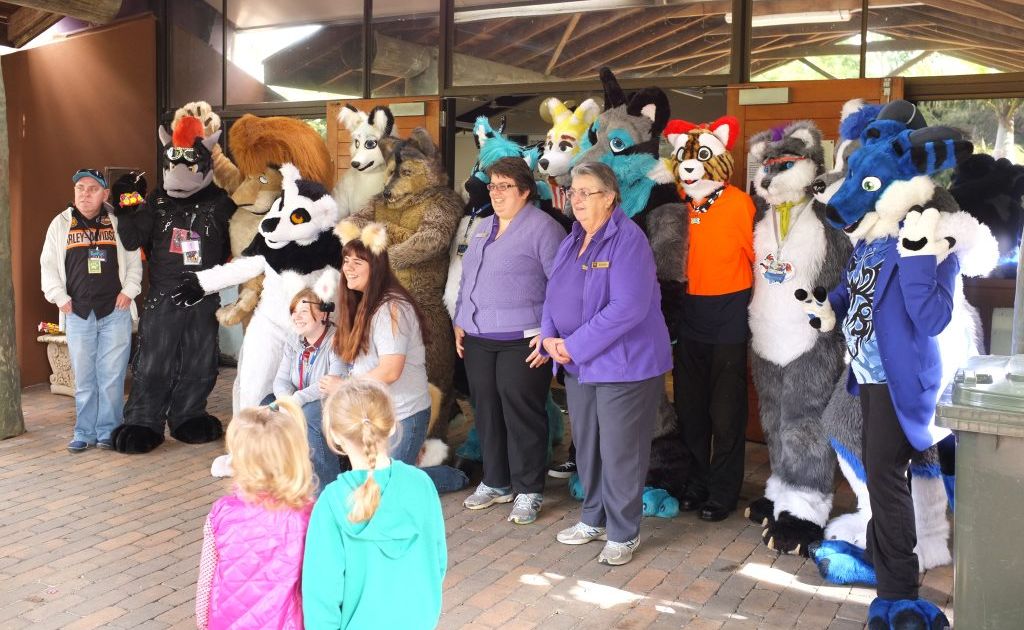 FURRY FRIENDS: Furries line up at the Furries in the Botanic Gardens. Photo: Mike Knott / NewsMail FURRY FRIENDS: Furries line up at the Furries in the Botanic Gardens. Photo: Mike Knott / NewsMail