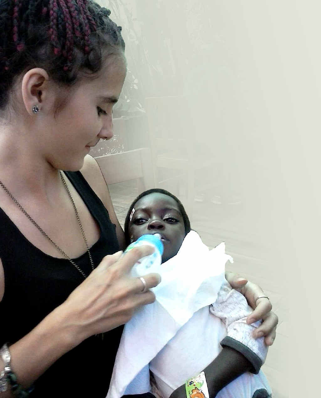 Cirra-Sue Thompson with baby Hope. Cirra-Sue Thompson with baby Hope.