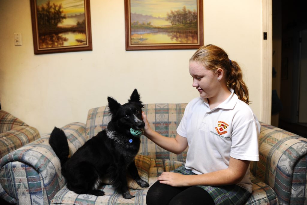 Sian Wormald, 12, with her dog Trance. Sian is undergoing treatment for Tolosa Hunt Syndrome. Sian Wormald, 12, with her dog Trance. Sian is undergoing treatment for Tolosa Hunt Syndrome.