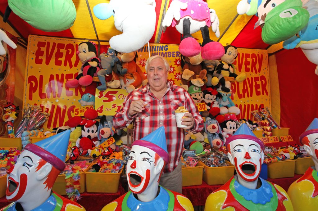 Step right up for Clive Palmer's million dollar gamble. Step right up for Clive Palmer's million dollar gamble.