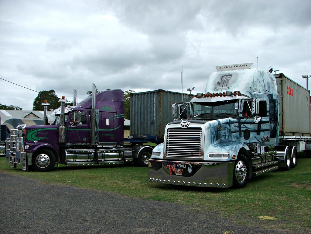 Son and Fathers rigs, Chris Mcsweeneys western star and Scuzzy's Ned Kelly Western Star at the Grafton Truck Show. Photo Contributed by Jacob Love. Son and Fathers rigs, Chris Mcsweeneys western star and Scuzzy's Ned Kelly Western Star at the Grafton Truck Show. Photo Contributed by Jacob Love.