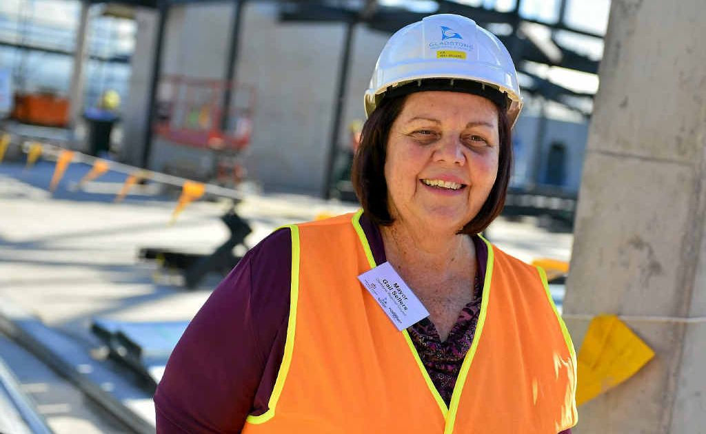 OVERSIGHT: Mayor Gail Sellers last week inspected construction at the Gladstone Entertainment Centre redevelopment before it was revealed in yesterday’s council meeting that its budget is more than $2 million over. OVERSIGHT: Mayor Gail Sellers last week inspected construction at the Gladstone Entertainment Centre redevelopment before it was revealed in yesterday’s council meeting that its budget is more than $2 million over.