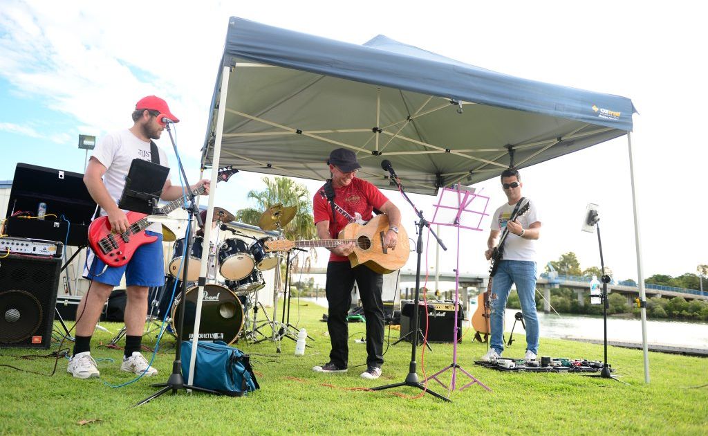 Band Just Quietly playing at the Gladstone Yacht Club. Photo Brenda Strong / The Observer Band Just Quietly playing at the Gladstone Yacht Club. Photo Brenda Strong / The Observer
