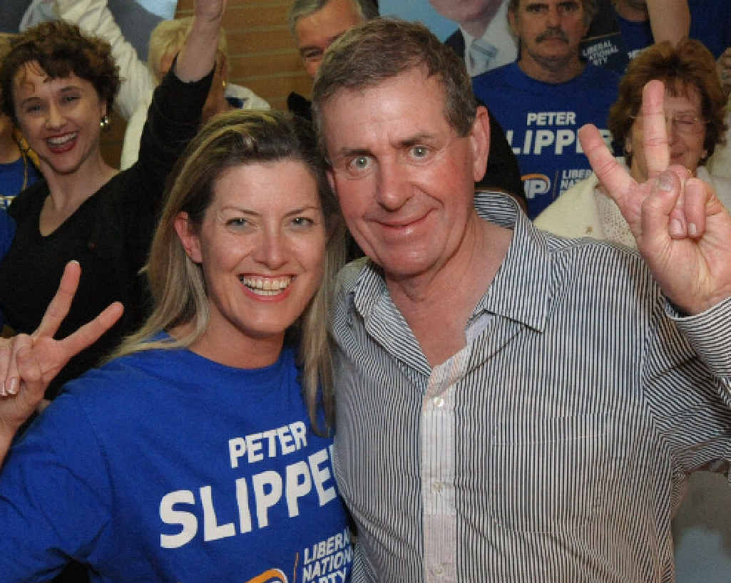Peter Slipper and wife,Inga, celebrate his poll win in 2010 Peter Slipper and wife,Inga, celebrate his poll win in 2010