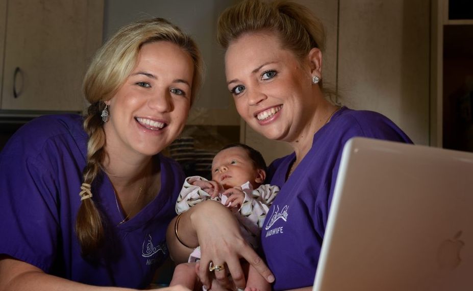 Ebony Young, baby Olivia Piper and Zoe Ryan tap into their business BornOnline. Ebony Young, baby Olivia Piper and Zoe Ryan tap into their business BornOnline.