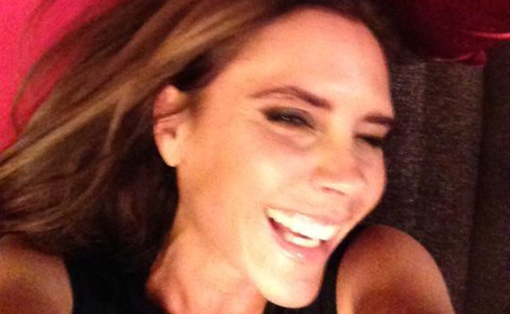 Facebook photo of Victoria Beckham smiling. Facebook photo of Victoria Beckham smiling.