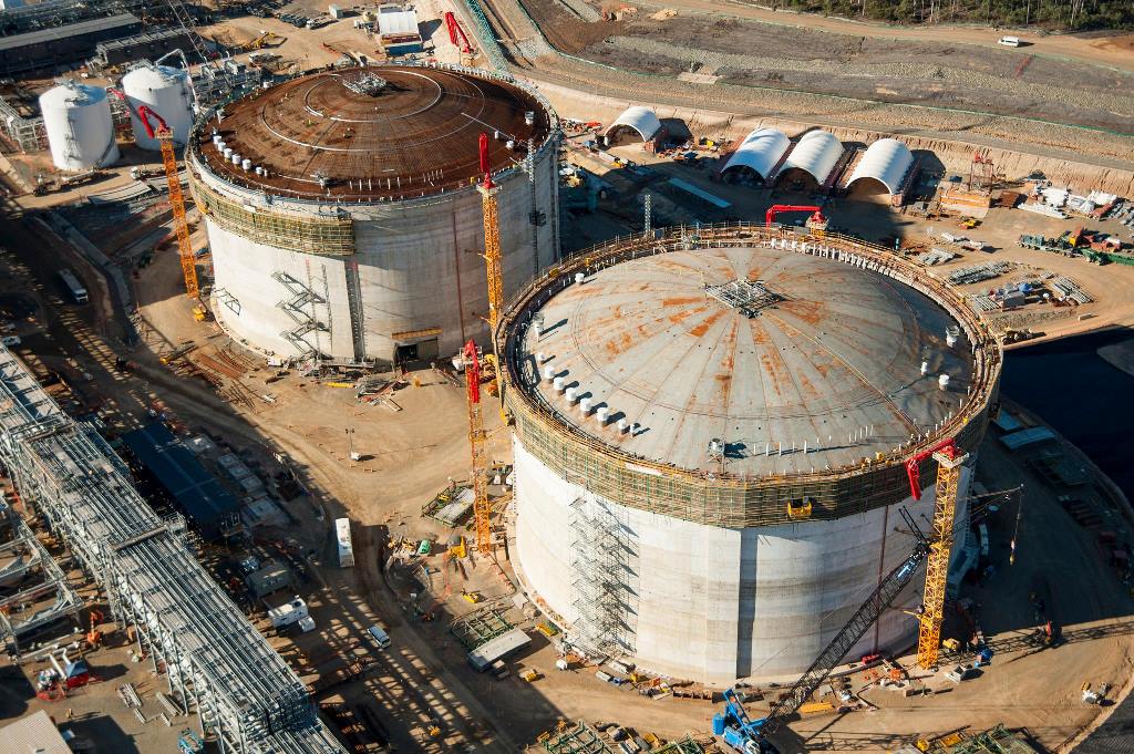 The QCLNG project on Gladstone's Curtis Island. The QCLNG project on Gladstone's Curtis Island.