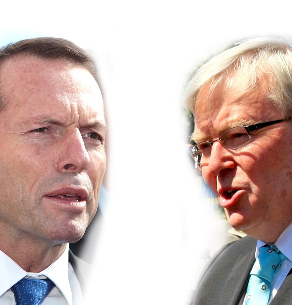Tony Abbott and Kevin Rudd will go up against one another at the Federal Election Tony Abbott and Kevin Rudd will go up against one another at the Federal Election