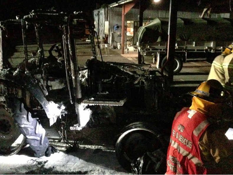 The aftermath of the fire at the Hermitage Research Station this week.