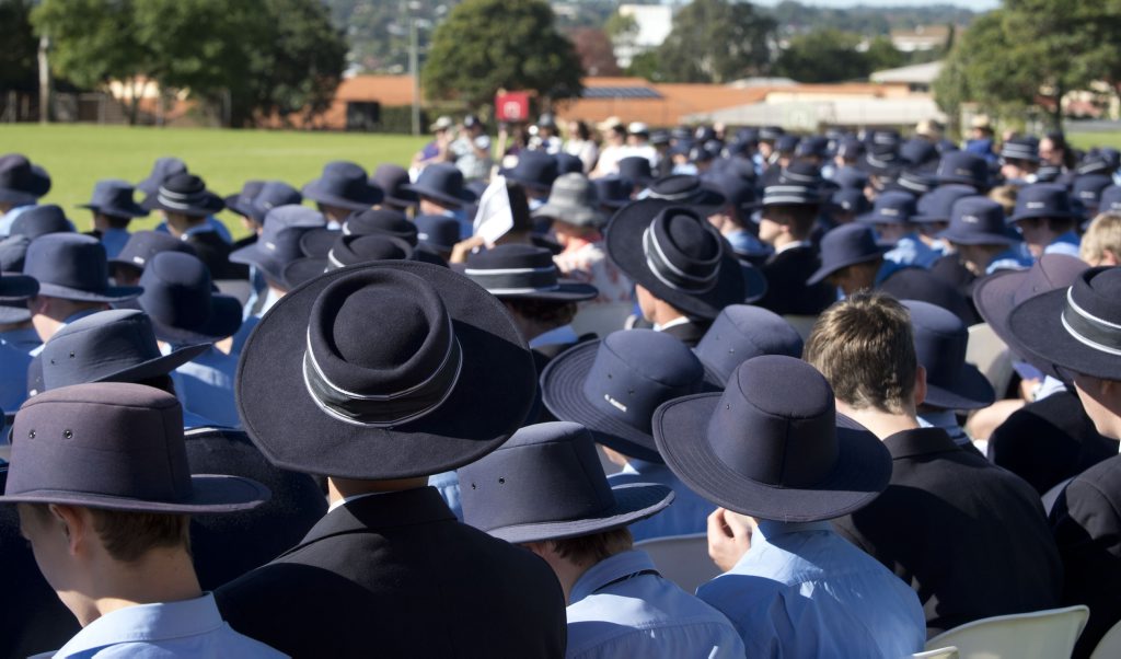 Anzac service at St Mary's College. Anzac service at St Mary's College.