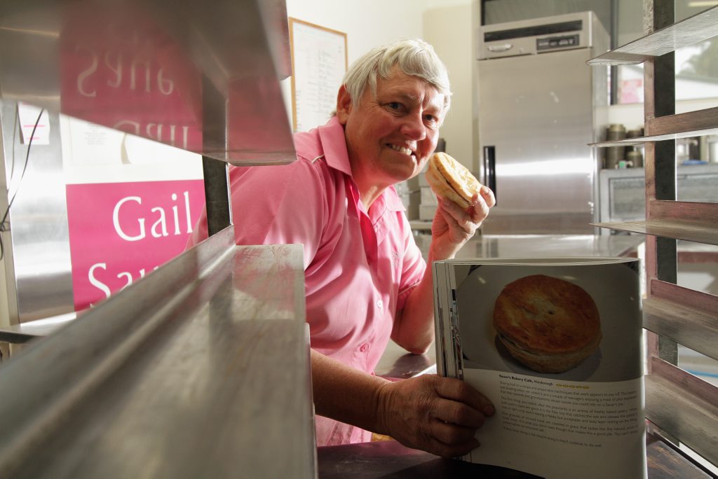 Gail Sauer's pies have featured in a new book The Pie Buyer's Guide to Australia. 