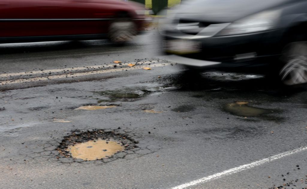 Potholes on the roads in Kingscliff Photo: John Gass / Daily News Potholes on the roads in Kingscliff Photo: John Gass / Daily News