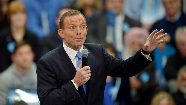 On message: Opposition leader Tony Abbott at the Victorian Liberal Party's campaign launch in Melbourne on Saturday. On message: Opposition leader Tony Abbott at the Victorian Liberal Party's campaign launch in Melbourne on Saturday.