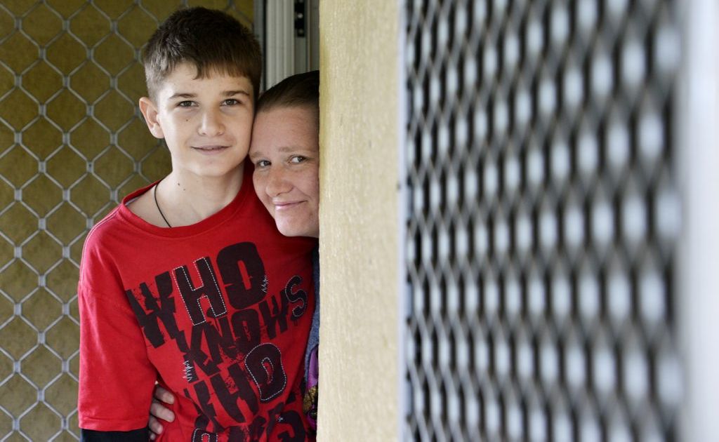 Michael Boggan, 15, photographed at home with his mother Rebecca. Michael Boggan, 15, photographed at home with his mother Rebecca.