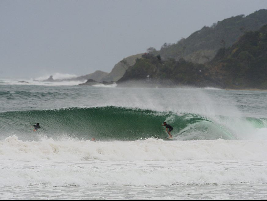 Wild weather and a solid swell hit Byron Bay with tubes-a-plenty. Wild weather and a solid swell hit Byron Bay with tubes-a-plenty.