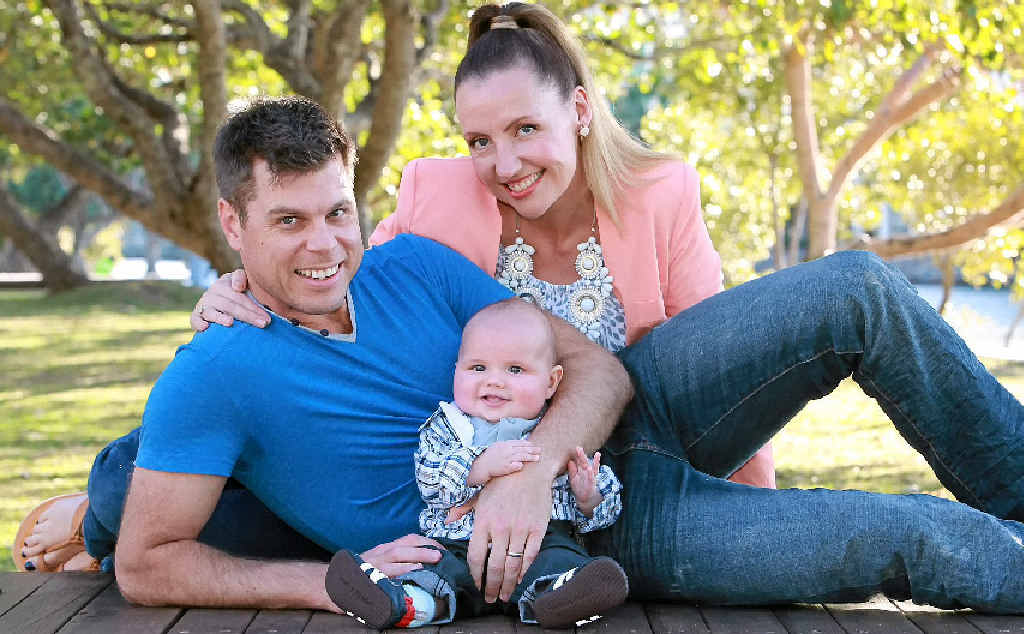 Genine Howard, 39, with husband Rowan and their baby boy Jack, 5 months. Genine Howard, 39, with husband Rowan and their baby boy Jack, 5 months.
