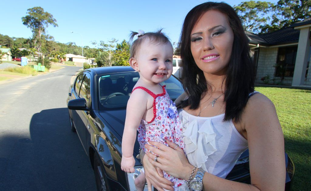 April Deacon with her daughter Mila would like to thank the RACQ for unlocking the car after April accidentally locked Mila in the car. April Deacon with her daughter Mila would like to thank the RACQ for unlocking the car after April accidentally locked Mila in the car.
