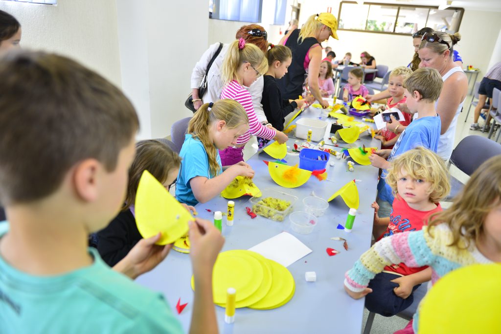 Old McDonald's Farm was at the Boyne Island Library for school holiday activities.