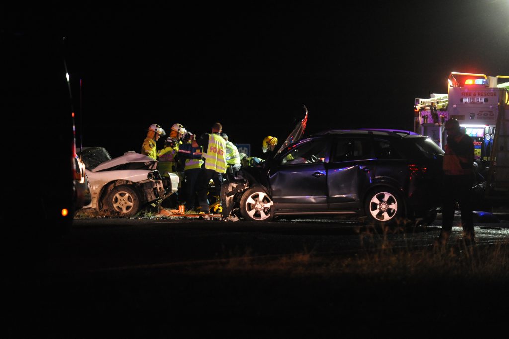 The scene of the fatal crash on the Bundaberg Lowmead Road this evening. The scene of the fatal crash on the Bundaberg Lowmead Road this evening.
