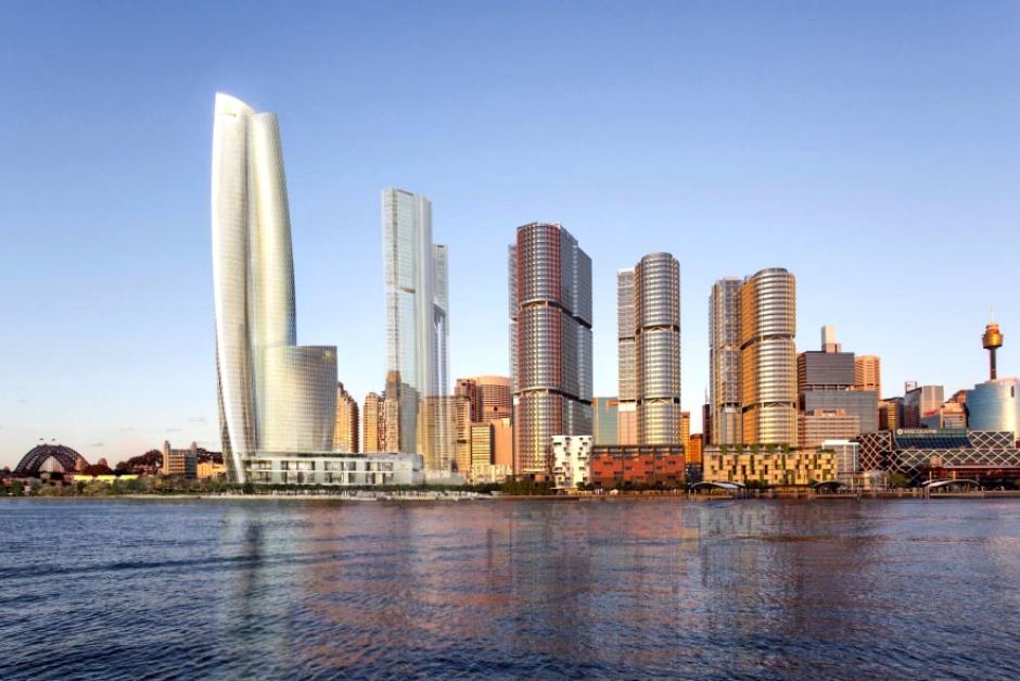 An artist's impression of the proposed Crown Sydney casino and hotel at Barangaroo. An artist's impression of the proposed Crown Sydney casino and hotel at Barangaroo.