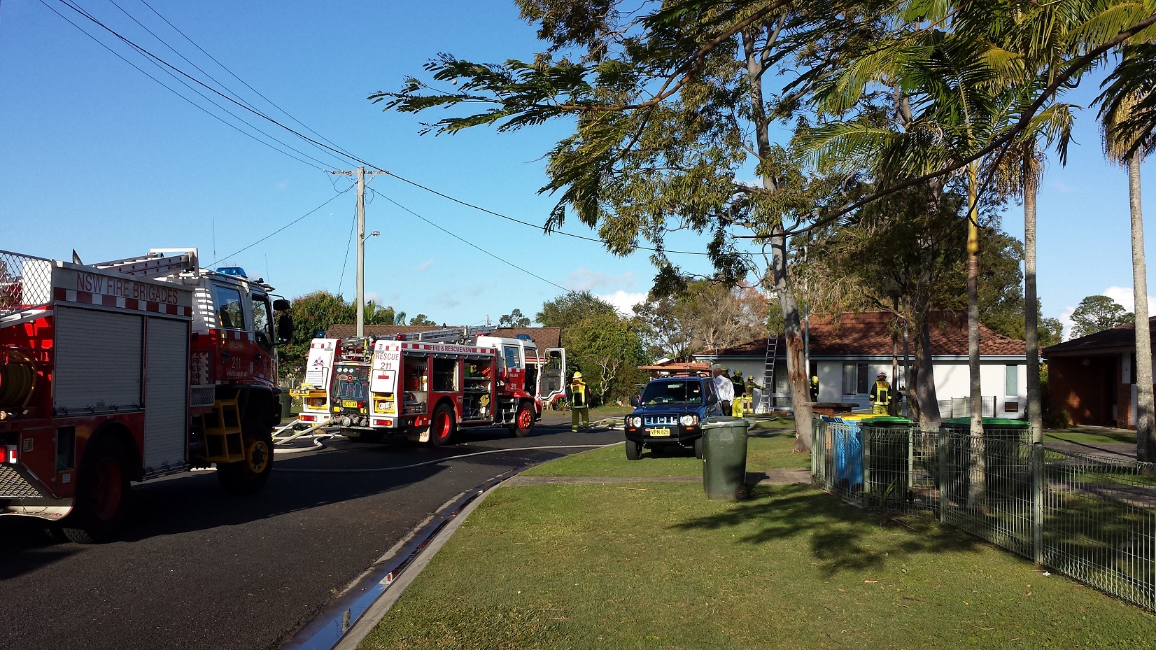 Image from a house fire at Ballina on Tuesday, July 9, 2013. Image from a house fire at Ballina on Tuesday, July 9, 2013.