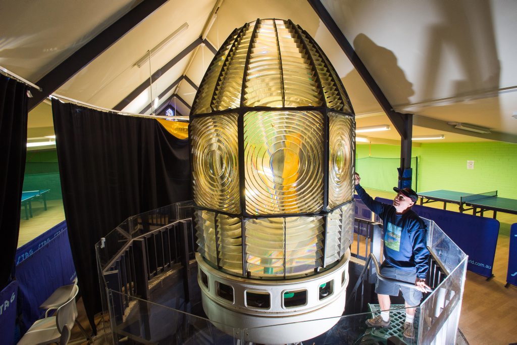 Former lighthouse keeper Rob Tresize says the historic beacon from South Solitary Island will be turned on again at the Old Coffs Harbour Museum on Saturday, July 27. Former lighthouse keeper Rob Tresize says the historic beacon from South Solitary Island will be turned on again at the Old Coffs Harbour Museum on Saturday, July 27.