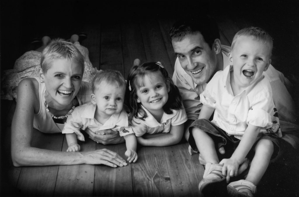 Mick and Sally McAuliffe are taking part in the 'Tour de Cure' cycling event to raise money for cancer. Their three-year-old son Conor (right) died from cancer. Other kids Isaac and Phoebe in the photo. Photo: Contributed Mick and Sally McAuliffe are taking part in the 'Tour de Cure' cycling event to raise money for cancer. Their three-year-old son Conor (right) died from cancer. Other kids Isaac and Phoebe in the photo. Photo: Contributed