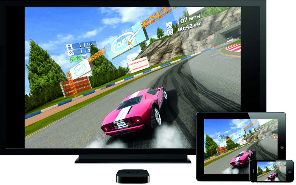 The Apple TV device takes gaming to a whole new level. The Apple TV device takes gaming to a whole new level.