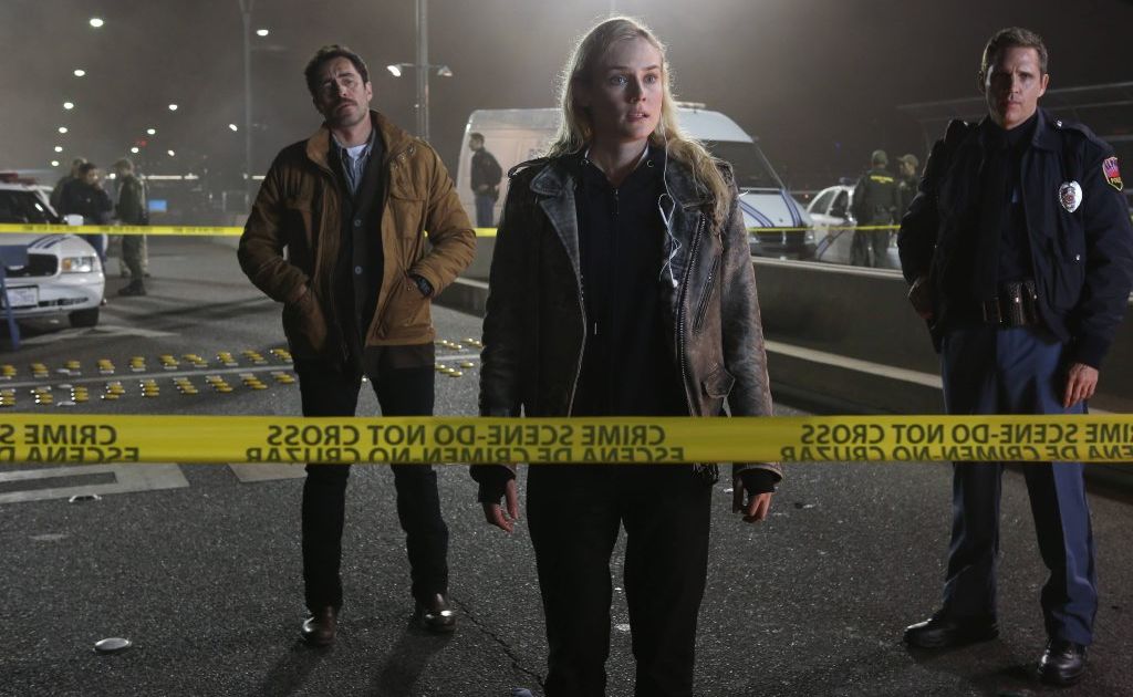 Demian Bichir, left, and Diane Kruger in a scene from the TV series The Bridge. Demian Bichir, left, and Diane Kruger in a scene from the TV series The Bridge.