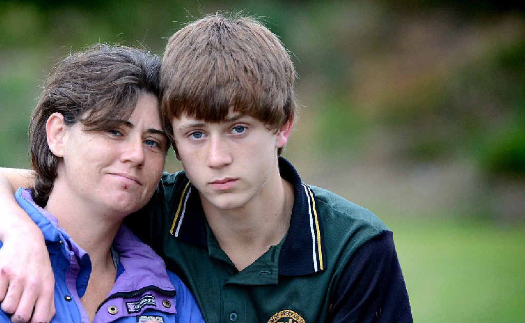Tina Nunns says her 14-year-old son Dylan helped save her life after she stopped breathing following a severe asthma attack at the weekend. Tina Nunns says her 14-year-old son Dylan helped save her life after she stopped breathing following a severe asthma attack at the weekend.