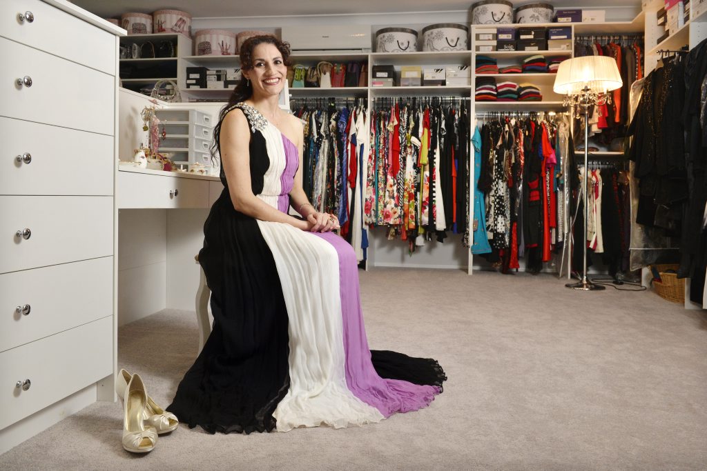 Fiona Lale has a wardrobe the size of a double car garage. Photo: Claudia Baxter / The Queensland Times Fiona Lale has a wardrobe the size of a double car garage. Photo: Claudia Baxter / The Queensland Times