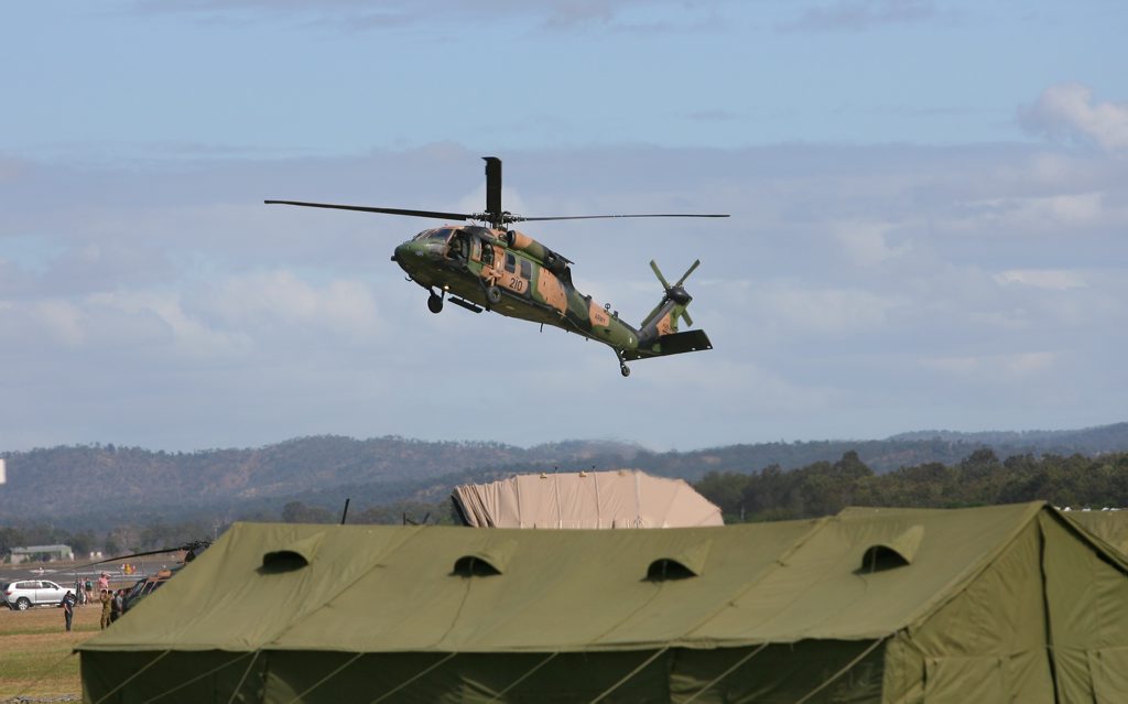 Activity such as helicopters and other defence aircraft taking off and landing at the Rockhampton Airport due to Talisman Saber 2013 has attracted the attention of two curious crocodiles. Activity such as helicopters and other defence aircraft taking off and landing at the Rockhampton Airport due to Talisman Saber 2013 has attracted the attention of two curious crocodiles.