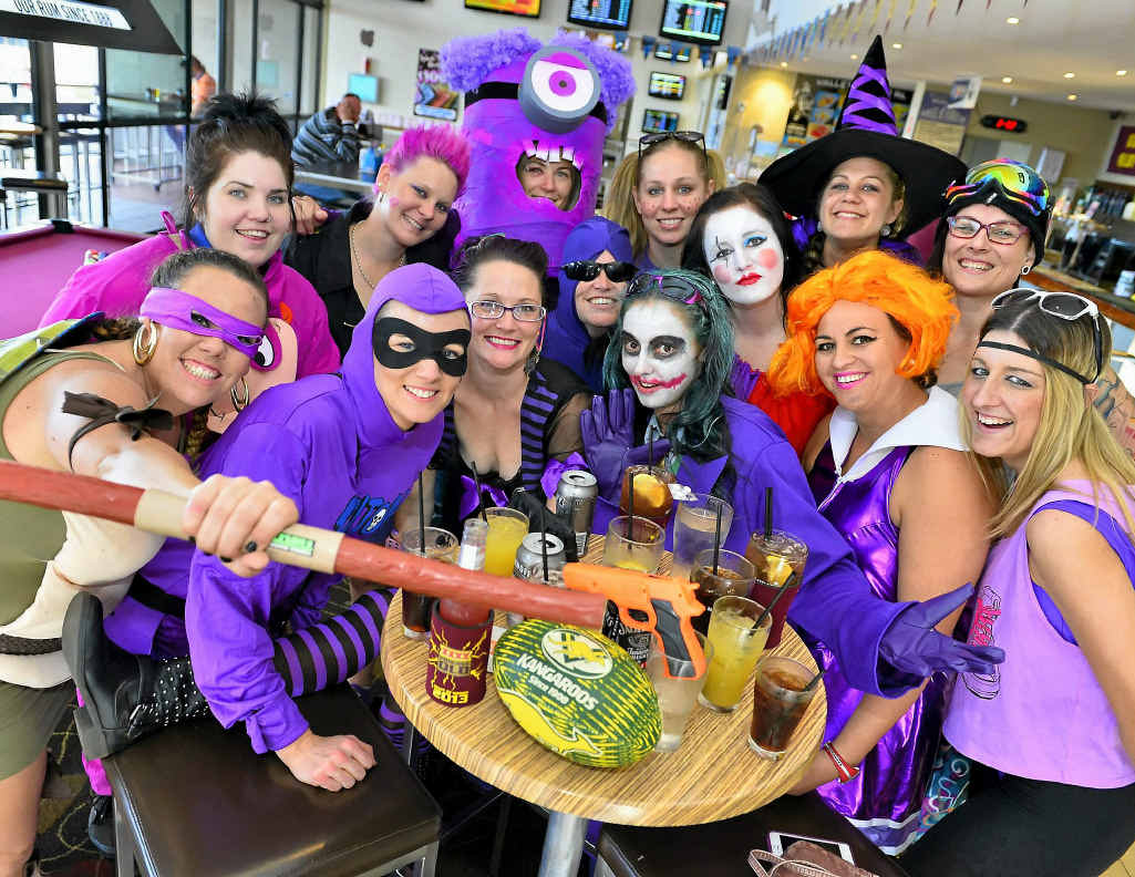 The Gladstone Raidettes at the Queens Hotel celebrating after their grand final win against Yeppoon. The Gladstone Raidettes at the Queens Hotel celebrating after their grand final win against Yeppoon.