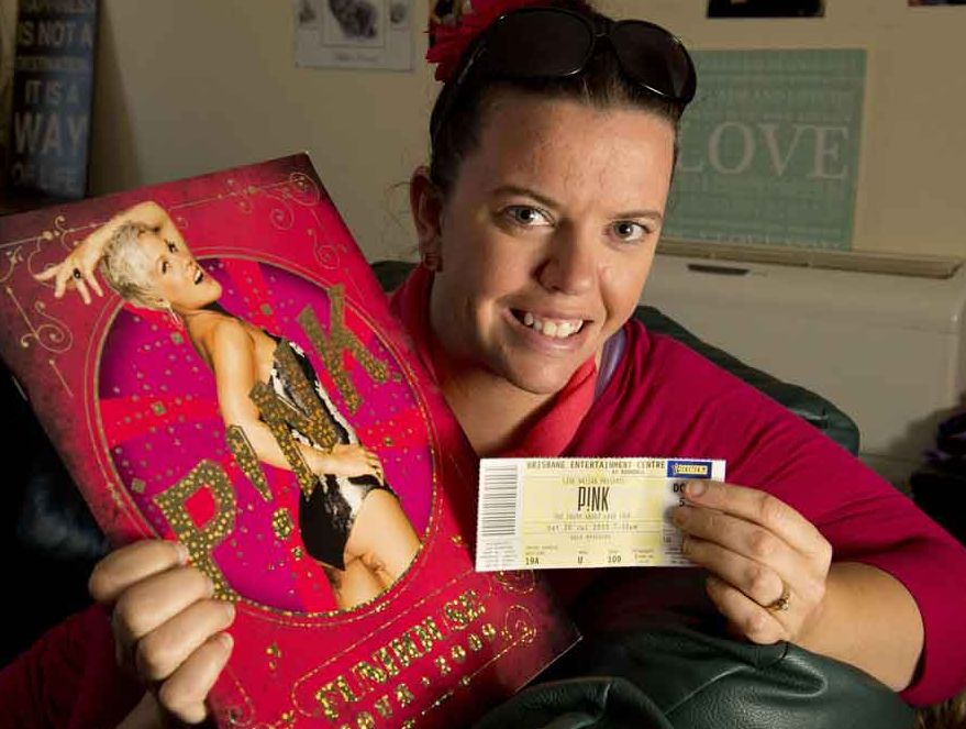Toowoomba Pink fan Lauren Gray (above) has been counting down the days until Pink’s sold-out Brisbane shows which kick-off this Friday. Toowoomba Pink fan Lauren Gray (above) has been counting down the days until Pink’s sold-out Brisbane shows which kick-off this Friday.