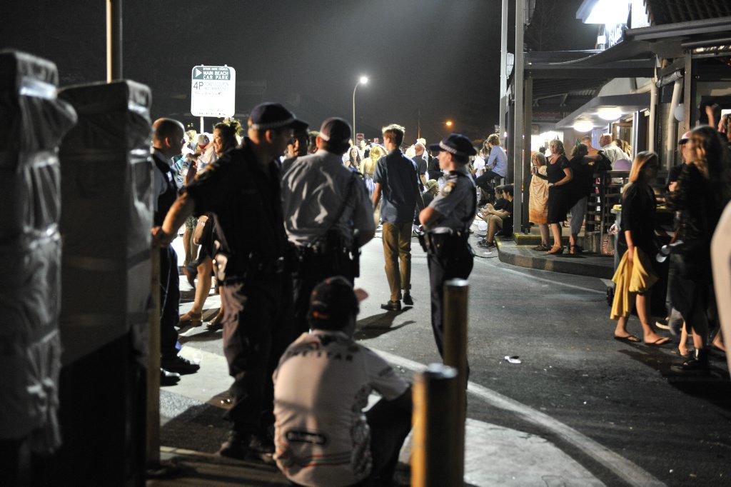 Police during Byron Bay NYE Celebrations Photo Mireille Merlet-Shaw / The Northern Star Police during Byron Bay NYE Celebrations Photo Mireille Merlet-Shaw / The Northern Star