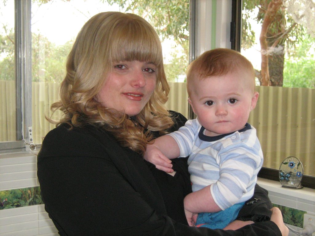 Sharni Benson with her son Mitchell. Sharni Benson with her son Mitchell.