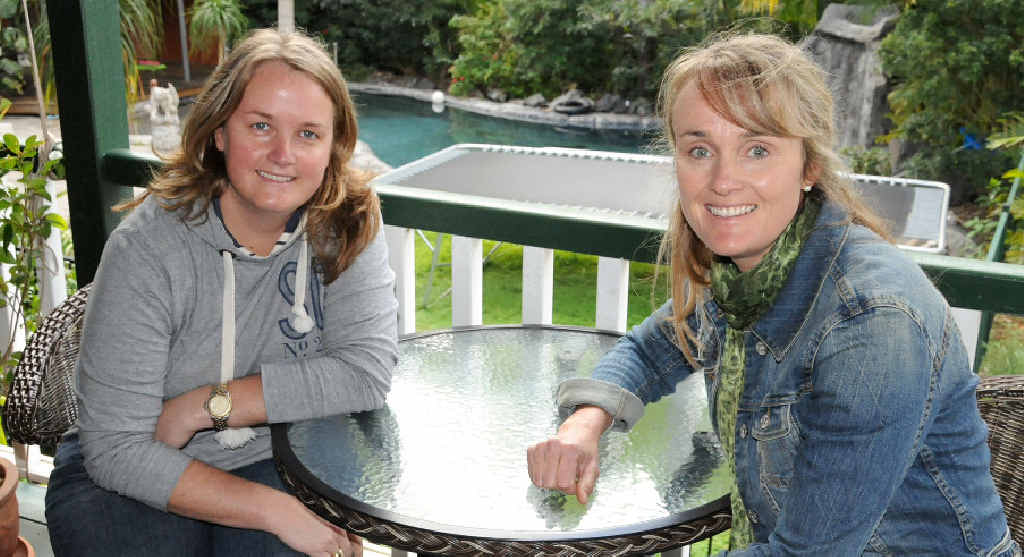 Fly-in fly-out women in mining, sisters Sandra Cross and Melissa Brown relax at home in Gympie this week. Fly-in fly-out women in mining, sisters Sandra Cross and Melissa Brown relax at home in Gympie this week.