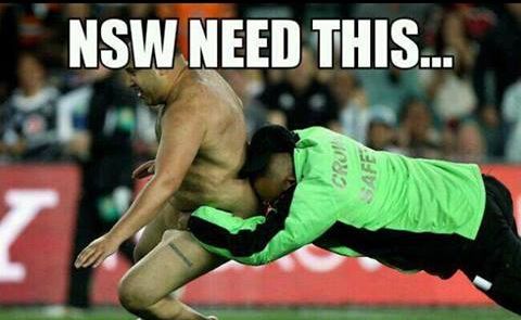 Facebook and Twitter are alive with comments and memes of the State of Origin III streaker. Facebook and Twitter are alive with comments and memes of the State of Origin III streaker.