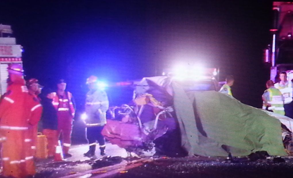 The scene of a fatal crash at Halfway Creek, south of Grafton. Photo Frank Redward. The scene of a fatal crash at Halfway Creek, south of Grafton. Photo Frank Redward.