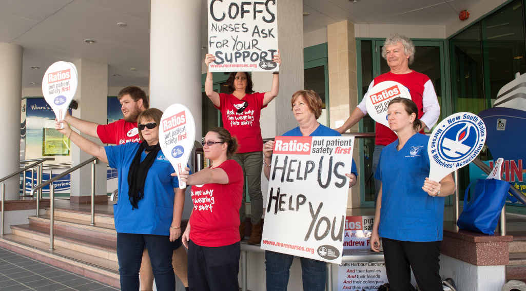 Life perserving treatment will still be ensured in Coffs Coast hospitals tomorrow when nurses go on strike over nurse-to-patient ratios in country public hospitals. Life perserving treatment will still be ensured in Coffs Coast hospitals tomorrow when nurses go on strike over nurse-to-patient ratios in country public hospitals.