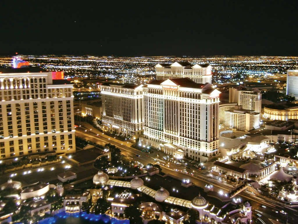 A bird’s eye view of Las Vegas. A bird’s eye view of Las Vegas.