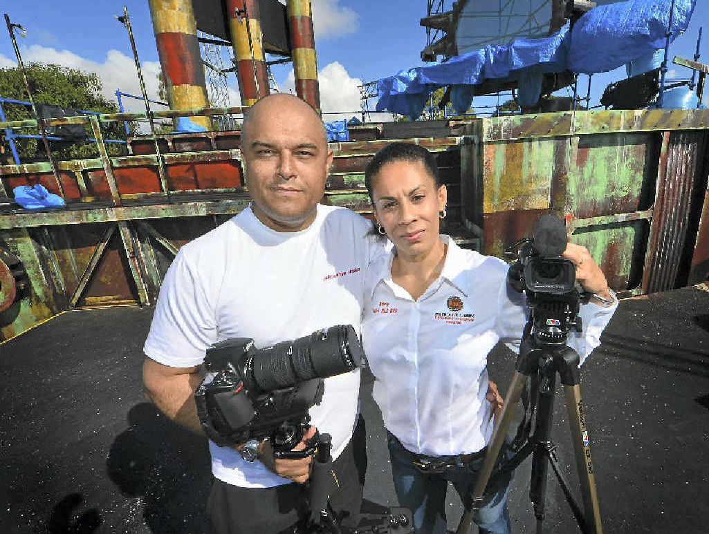 Gladstone couple Kerry and Marcus Thomas from MK Creative Studios have filmed Boomtown and will create a DVD of the performance. Gladstone couple Kerry and Marcus Thomas from MK Creative Studios have filmed Boomtown and will create a DVD of the performance.