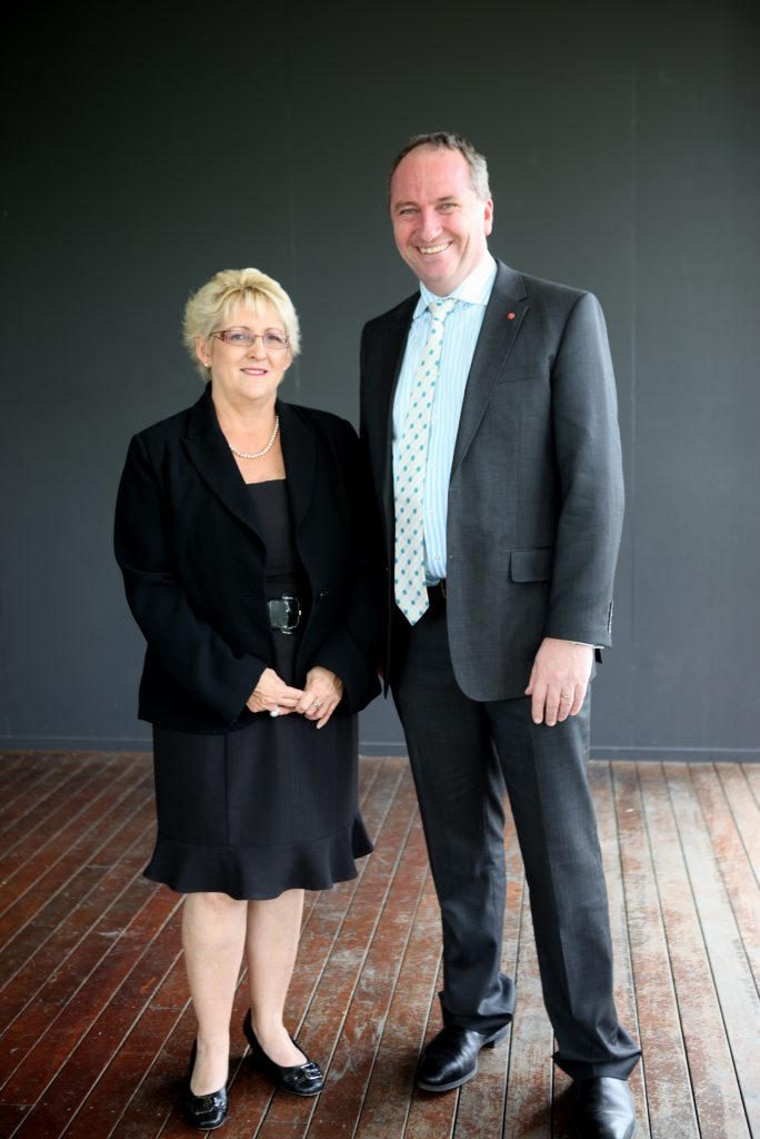 Michelle Landry and Barnaby Joyce in Rockhampton. Photo Allan Reinikka / The Morning Bulletin