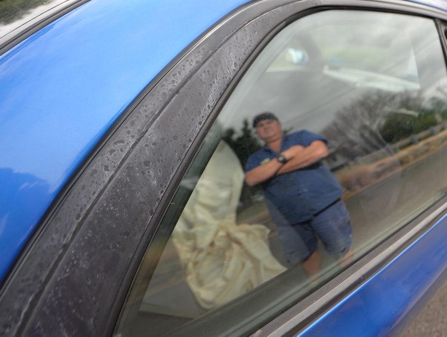 Nathan Crow had his car doused in fuel in Barney Point. Nathan Crow had his car doused in fuel in Barney Point.