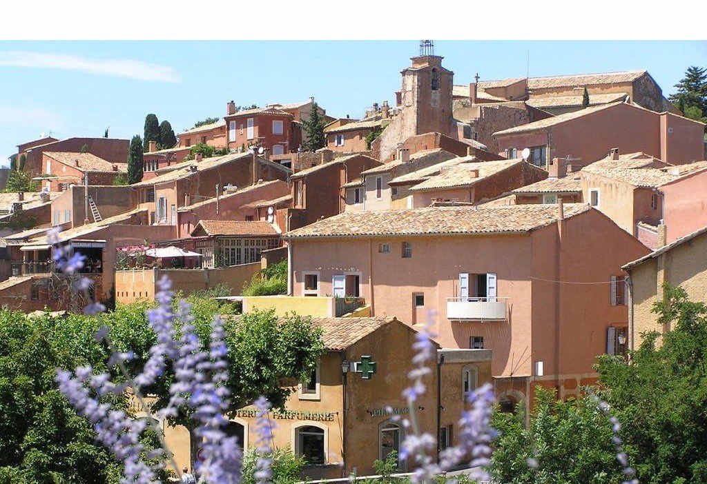 French town of Roussillon in Provence. French town of Roussillon in Provence.