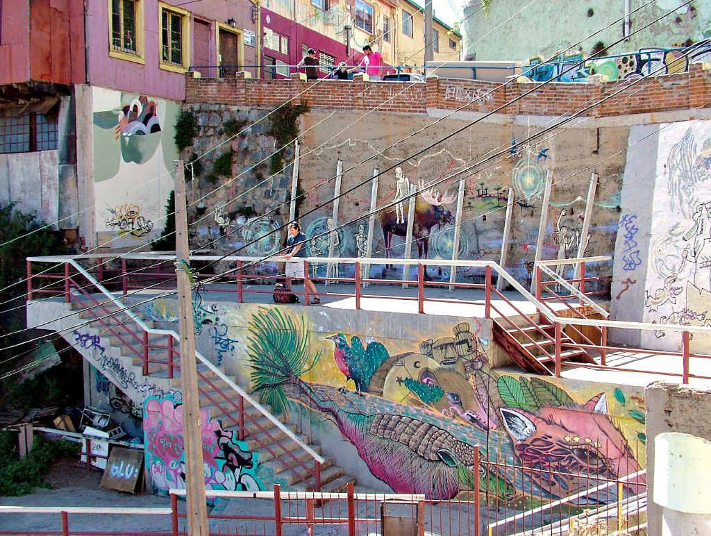 There’s plenty of space for street art in Valparaiso and it helps attract tourists. There’s plenty of space for street art in Valparaiso and it helps attract tourists.