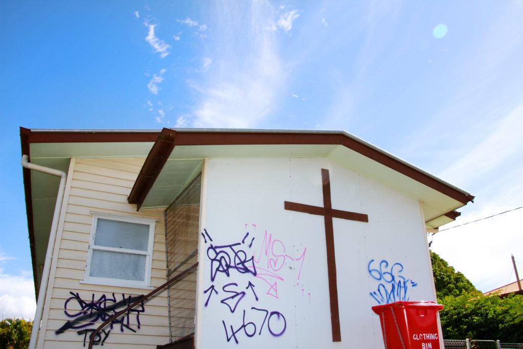 LOW ACT: The people of St Annes Anglican Church were upset when they discovered their beloved building had been vandalised. Photo: Zach Hogg / NewsMail LOW ACT: The people of St Annes Anglican Church were upset when they discovered their beloved building had been vandalised. Photo: Zach Hogg / NewsMail