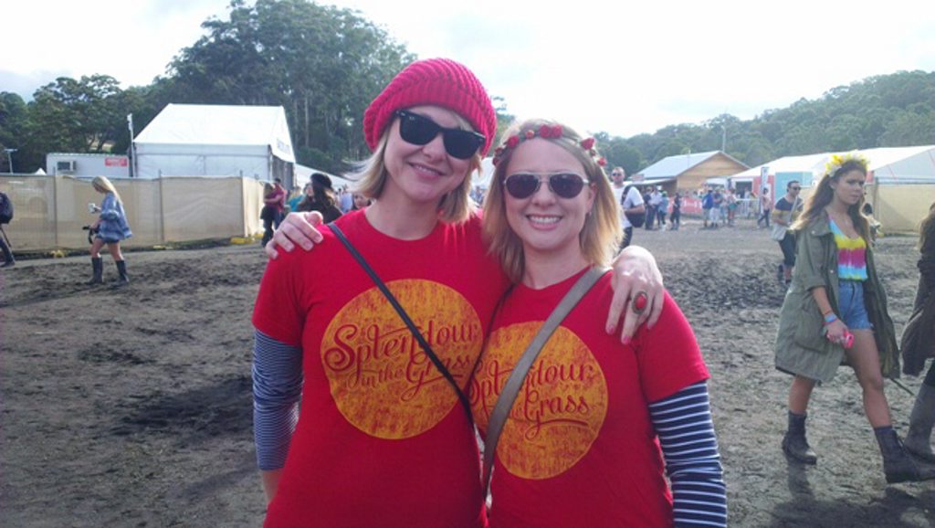 Jo Maddick and Rachel Lodder from Brisbane were amped up for another great day at Splendour in the Grass. Jo Maddick and Rachel Lodder from Brisbane were amped up for another great day at Splendour in the Grass.